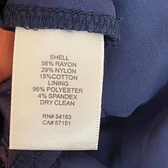 ELIZA J Sheath Elbow Sleeve Trim Detail Dress Navy Size 14 Fits like 12 NWT - Picture 12 of 12